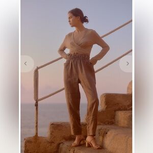 Ozma Utility Pant in Taupe size XL